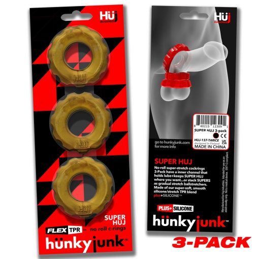 Super Huj 3Pk Cock Rings Bronze (Net)