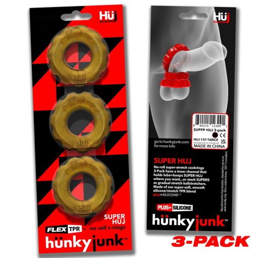 Super Huj 3Pk Cock Rings Bronze (Net) 1