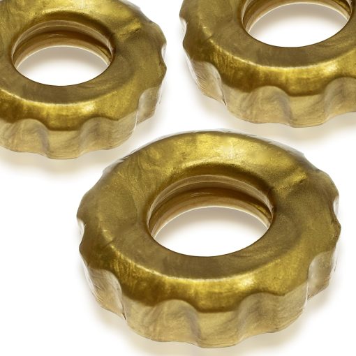 Super Huj 3Pk Cock Rings Bronze (Net) Cock Ring Trios Main Image