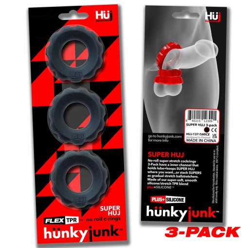 Super Huj 3Pk Cock Rings Tar Ice (Net) - Image 3