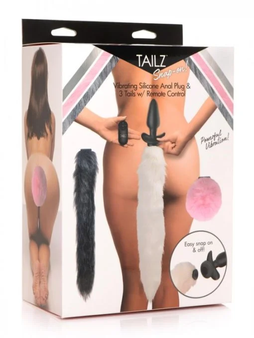 Tailz Snap On Vibrating Anal & Plug & 3 Tails W/ Remote Butt Plugs Main Image