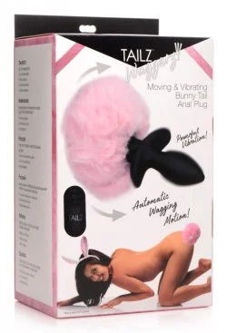 Tailz Waggerz Moving & Vibrating Bunny Tail Plug Butt Plugs Main Image