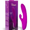 Viben Frenzy Rabbit Vibe W/ Clit Suction Berry Rechargeable Vibrators 3