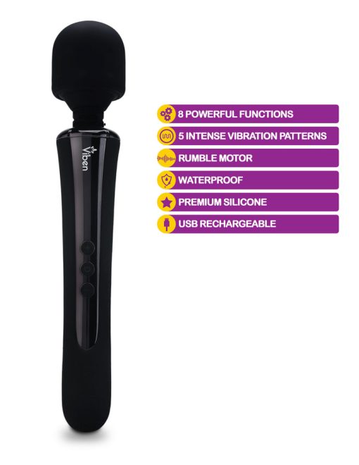 Viben Obsession Intense Wand Large Massager Black Body Massagers 3