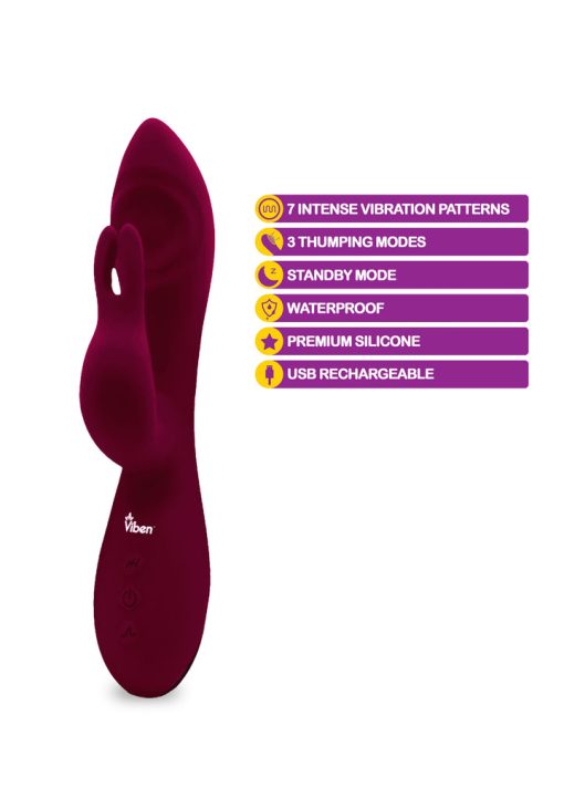 Viben Pzazz Intense Thumping Rabbit Ruby 2