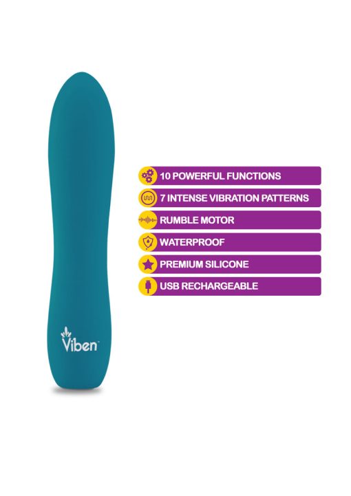 Viben vivacious 10 function bullet ocean rechargeable vibrators 3