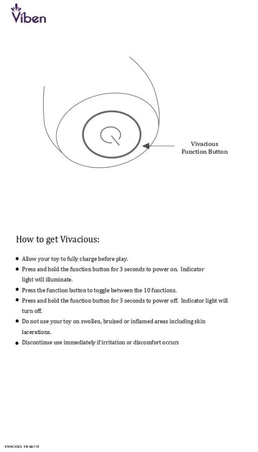 Viben Vivacious 10 Function Bullet Violet Rechargeable Vibrators 3