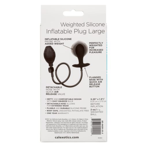 Weighted Silicone Inflatable Plug Large 2