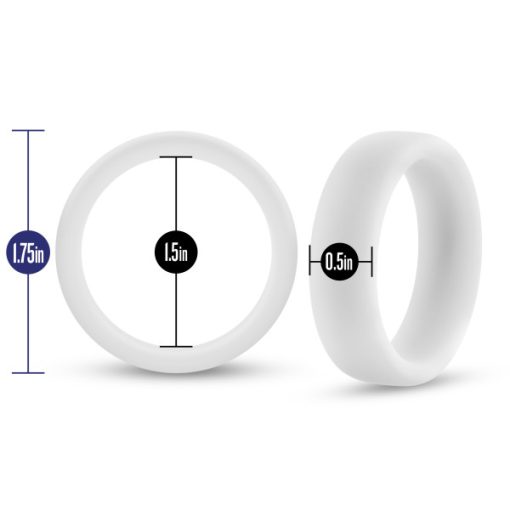 Performance silicone glo cock ring white glow