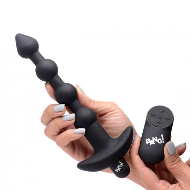 Bang vibrating silicone anal beads with remote 4
