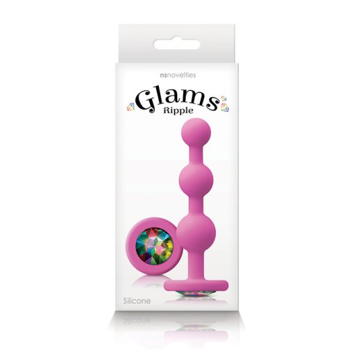 Glams ripple rainbow gem pink box