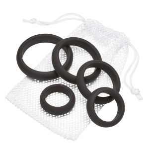 Cloud 9 Comfort Cock Rings W:FLAT Back 5-PK Pro Sensual Line Bag