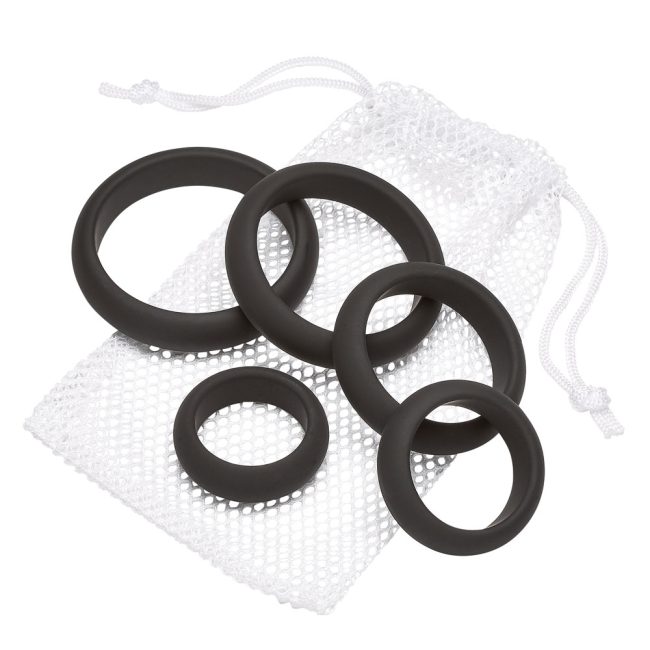 Cloud 9 Comfort Cock Rings W:FLAT Back 5-PK Pro Sensual Line Bag