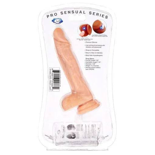 Cloud 9 Pro Sensual Swirl Thrust 7 Vibrating Dildo Front Box