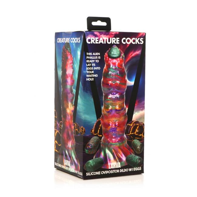 Creature Cocks Larva Silicone Ovipositor Dildo W/ Eggs (Out Sept) image 7
