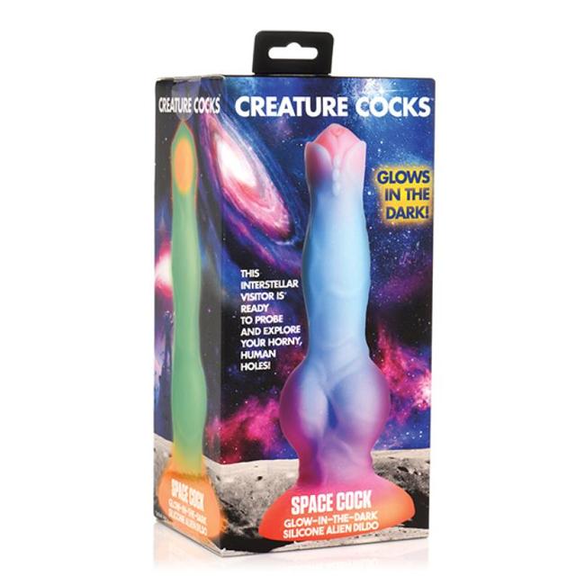 Creature Cocks Space Cock Glow In The Dark Silicone Dildo (Out Beg Sep) image 1