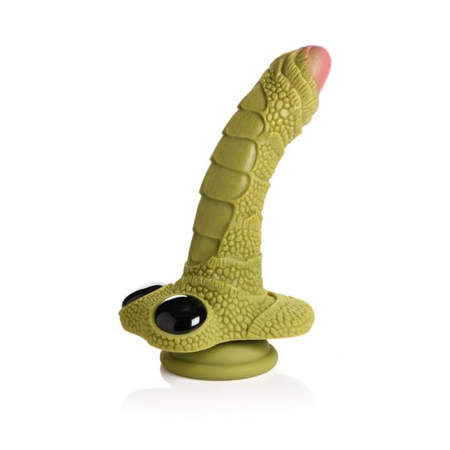Creature Cocks Swamp Monster Green Scaly Silicone Dildo  image 1