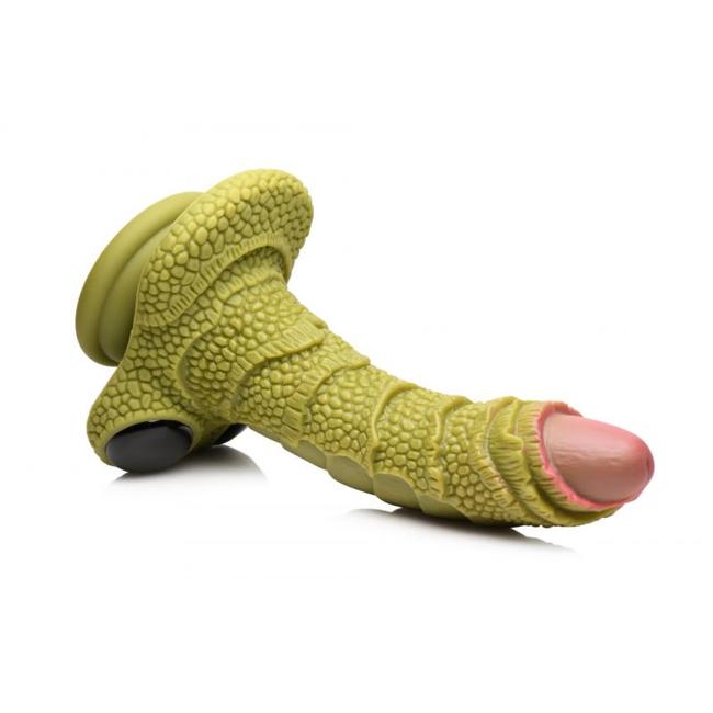 Creature Cocks Swamp Monster Green Scaly Silicone Dildo  image 4