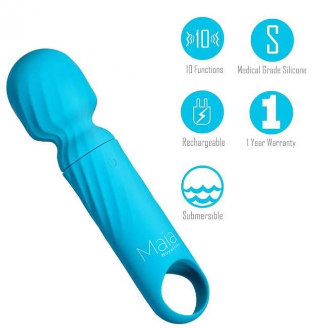 Dolly Blue Silicone Mini Wand Rechargeable  image 4