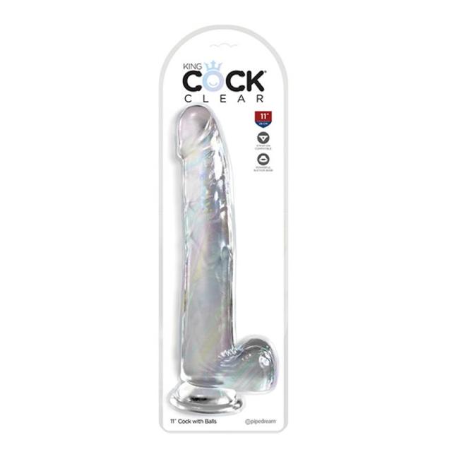 King Cock Clear 11In W/ Balls  image 1