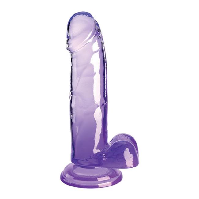 King Cock Clear 7In W/ Balls Purple  image 2