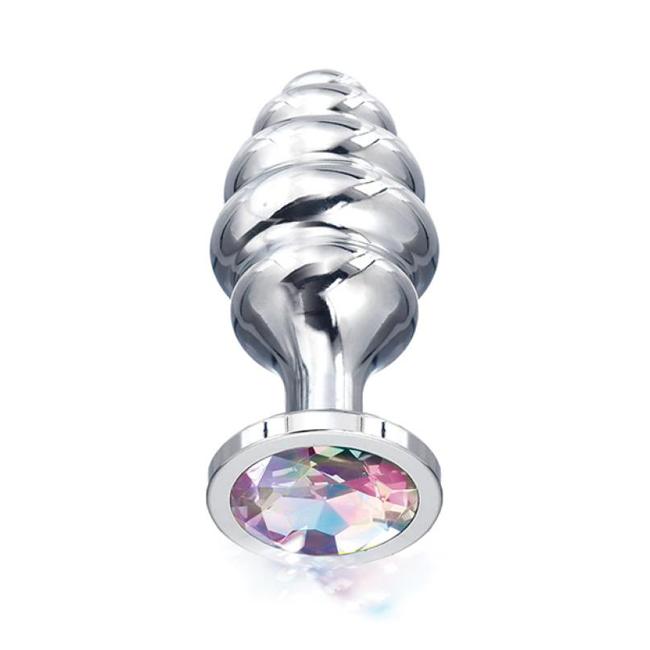 Nixie Honey Dipper Small Ribbed Stainless Steel Plug  image 2