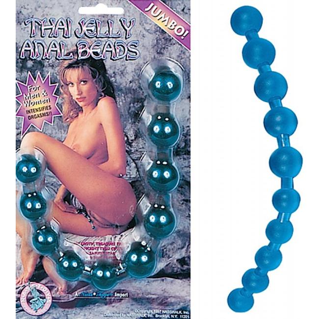 Thai Jelly Anal Beads-Blue  image 1