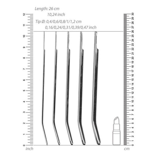 Urethral Sounding Metal Dilator Set of 5 Dimensions