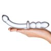 Glas 8 Inch Ribbed Glass Dildo Main