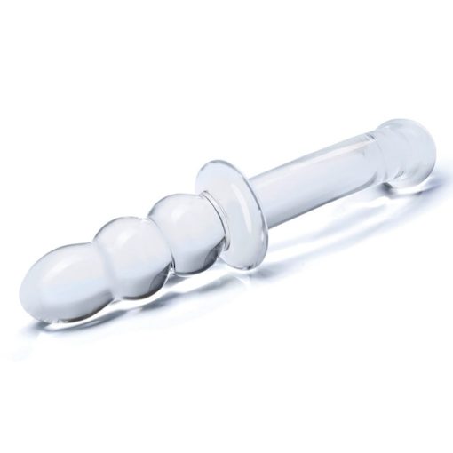 Glas 8 Inch Ribbed Glass Dildo 2