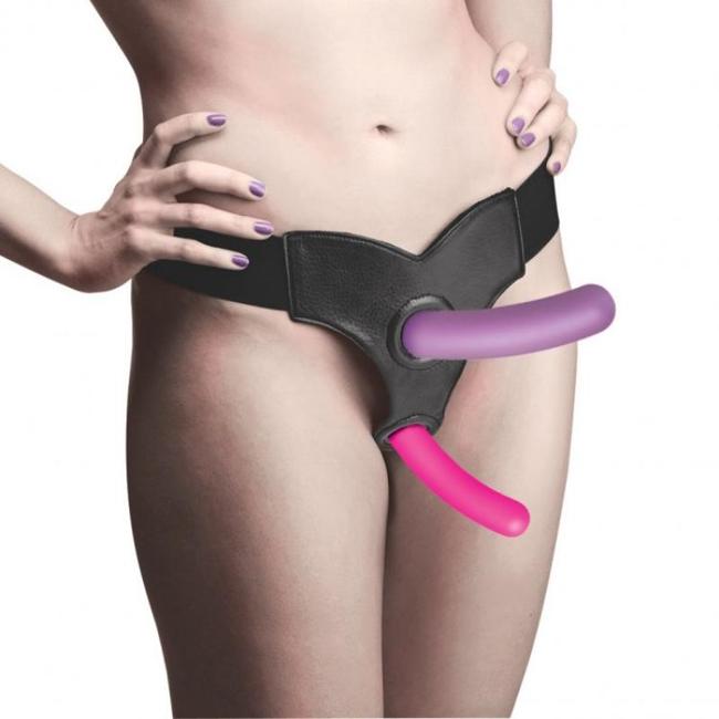 Strap U Triple Peg 28X Dildo Set Silicone W/ Remote image 5