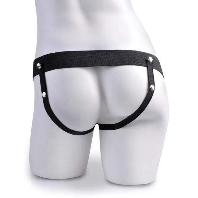 Fetish Fantasy 9 In Hollow Squirting Strap-On W/ Balls Flesh image 1